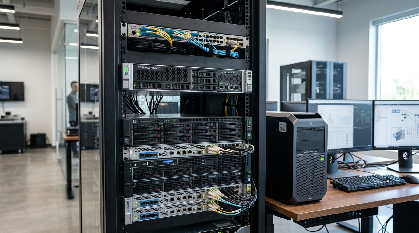 Commercial Enterprise Hardware Racks and Workstations